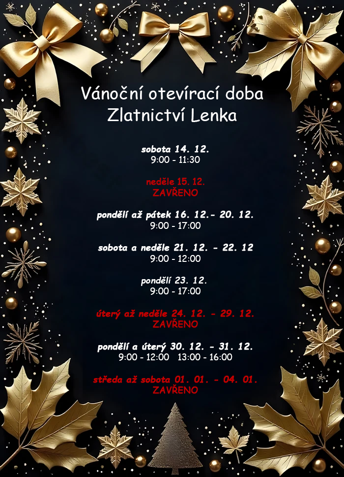Vánoční otevírací doba